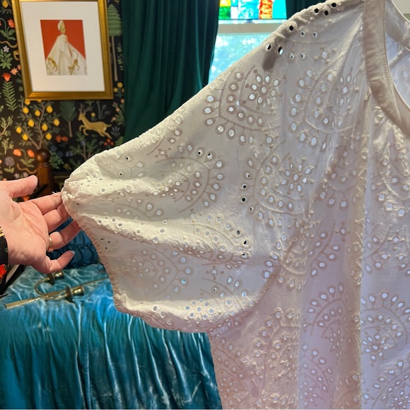 White eyelet babydoll dress - Picture 3 of 5